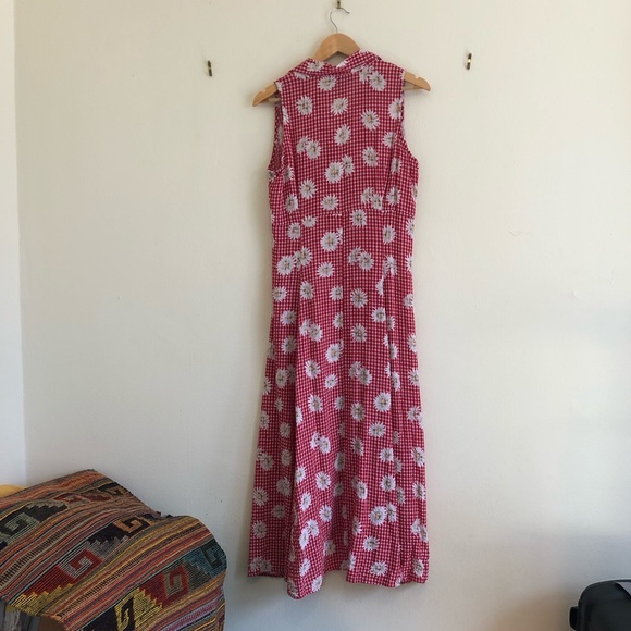 ❤️🌼 Vintage Red Gingham Daisy Picnic Dress 🌼❤️ - Picture 8 of 8